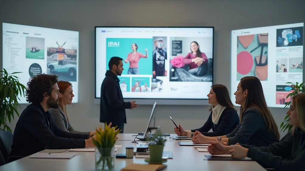 Team collaboratief aan het werken aan branding- en webdesignprojecten