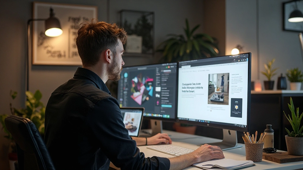 Ontwerp- en brandingstudio met web designers aan het werk