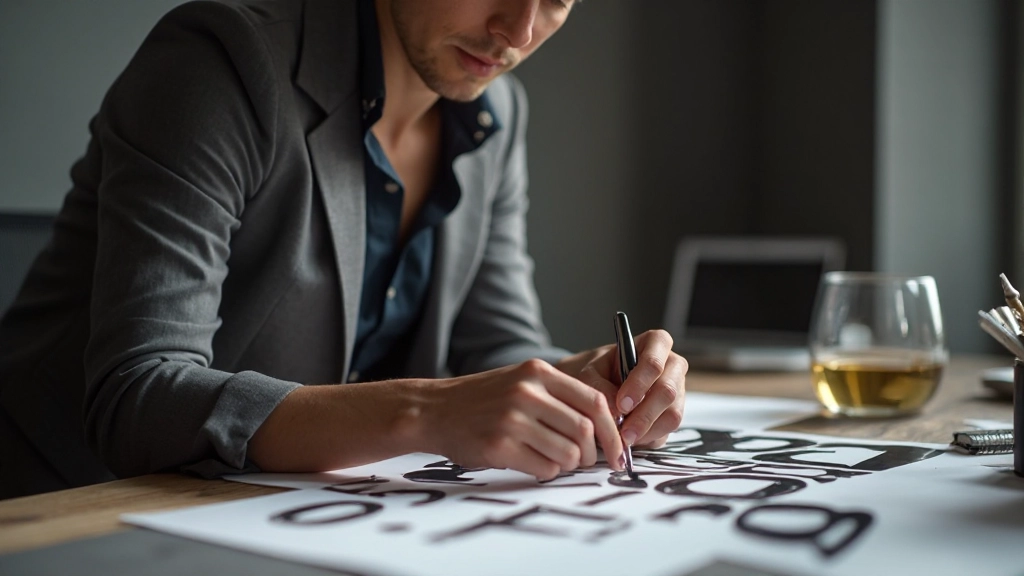 Typografische hiërarchie diagram met verschillende kopgroottes en tekstgewichten in georganiseerde layout